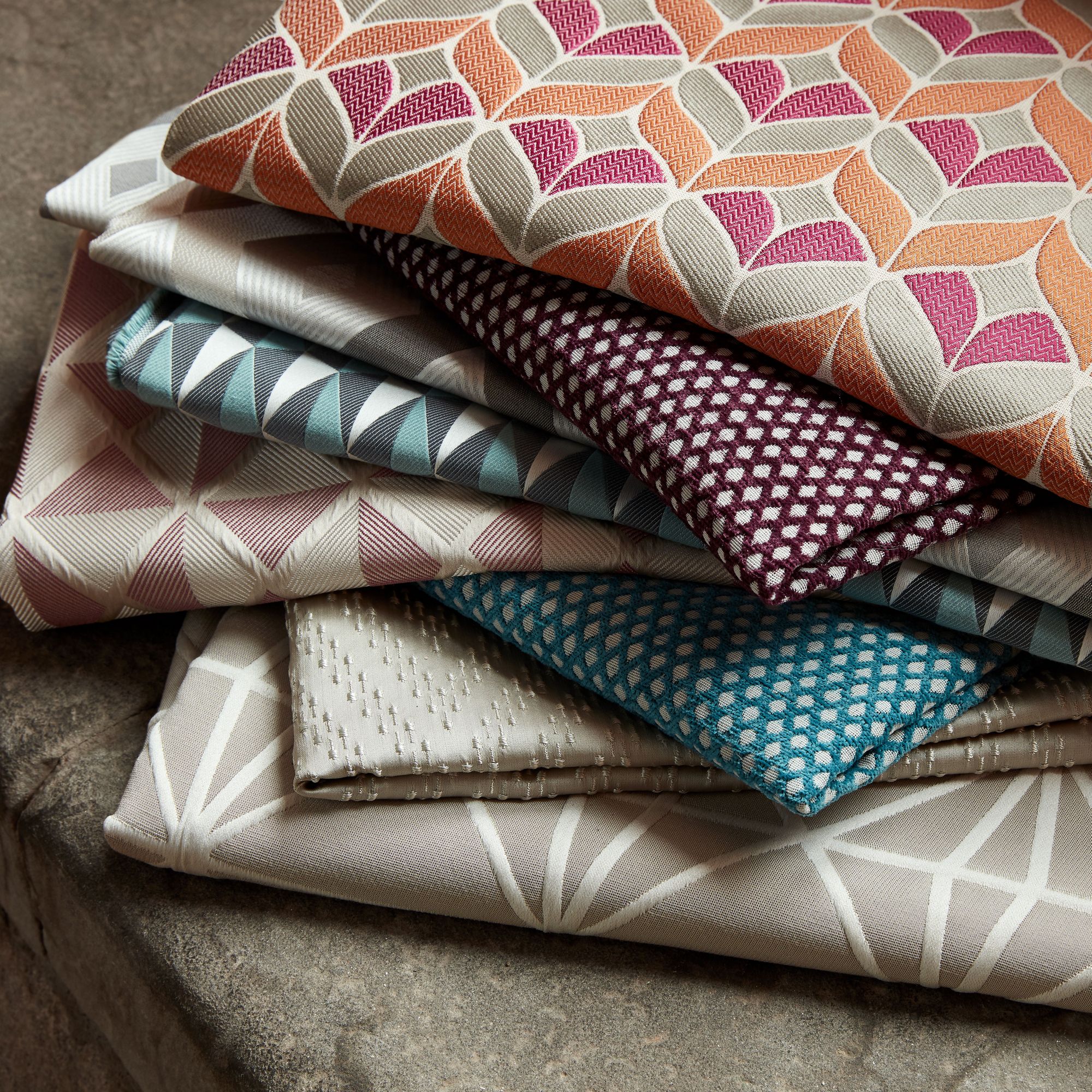 Tetra Aubergine Fabric by Ashley Wilde - Britannia Rose