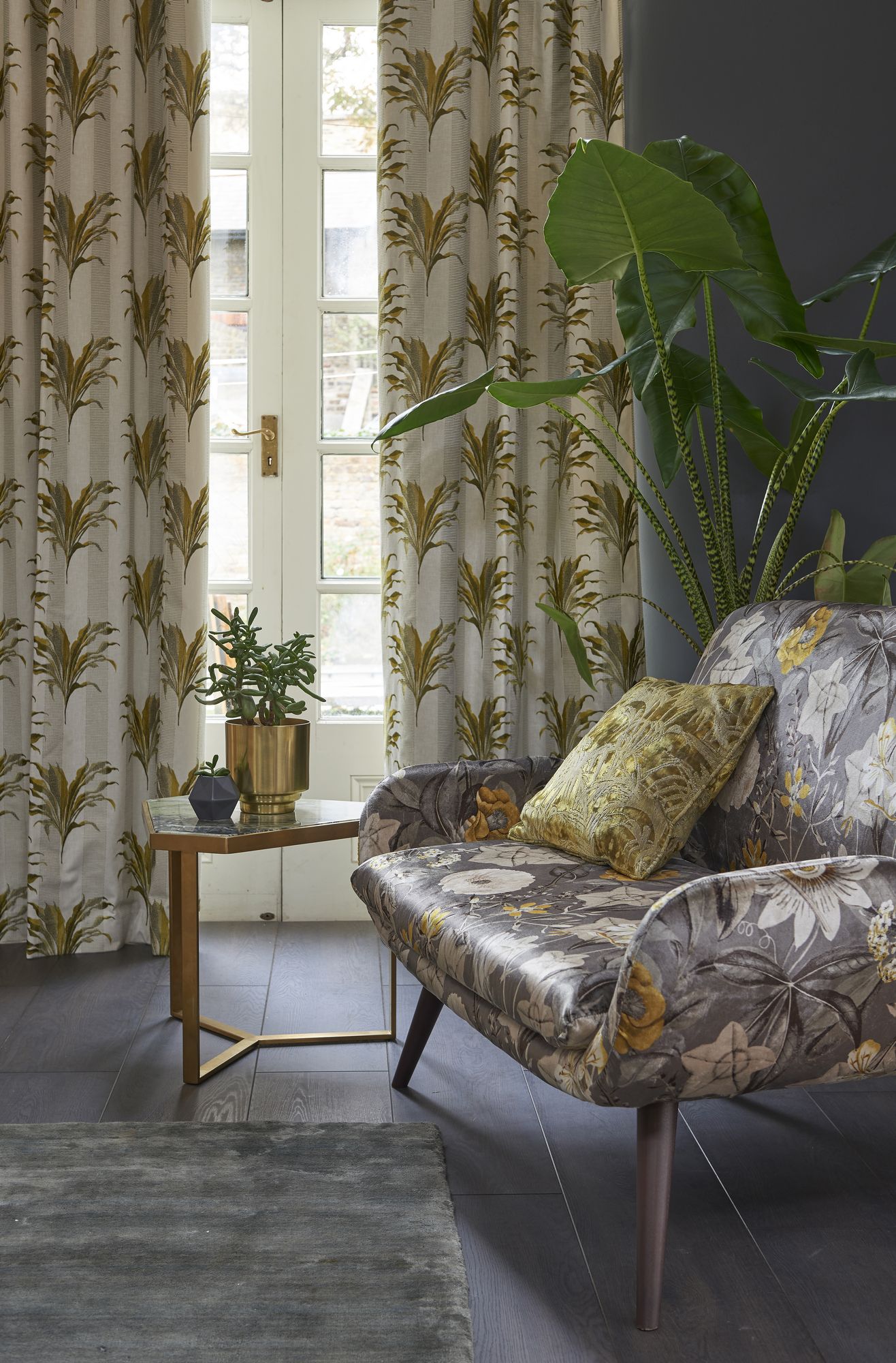 Passiflora Kingfisher by Clarke & Clarke - Made to Measure Roman Blind ...