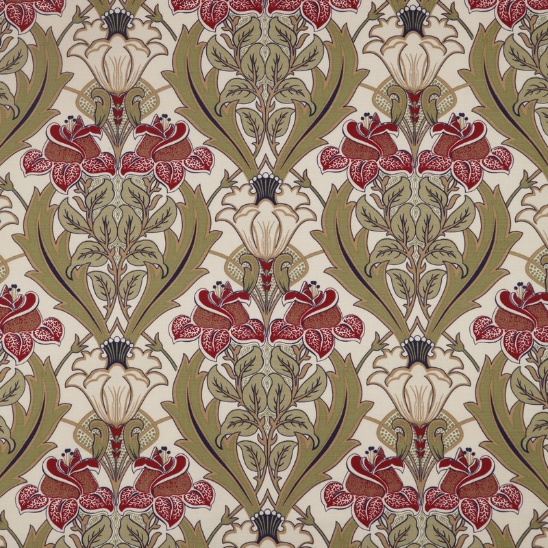 Acanthus Cherry Fabric by iLiv