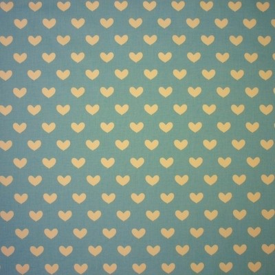 Heart Powder Blue Fabric by Prestigious Textiles