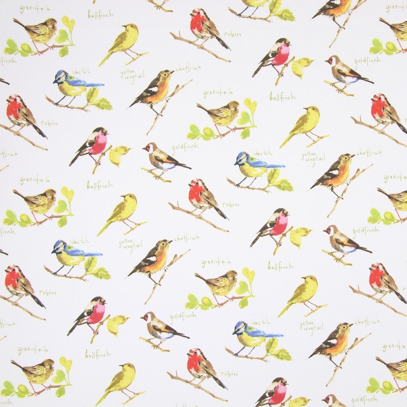 Garden Birds Watercolour Fabric by Prestigious Textiles