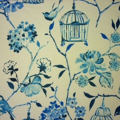 Geisha Lulworth Blue Fabric by Prestigious Textiles