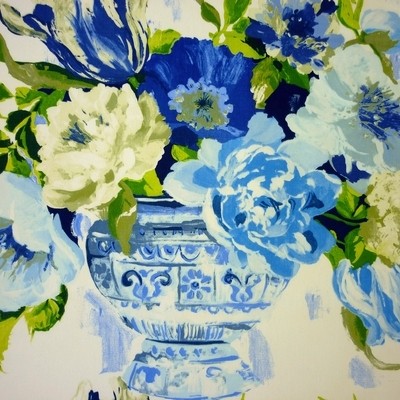 Upton Manor Cobalt Fabric by Prestigious Textiles