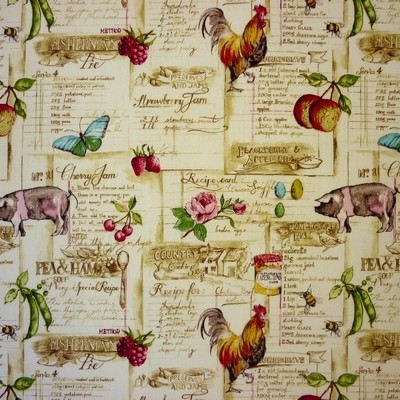 Cook Book Chintz Fabric by Prestigious Textiles