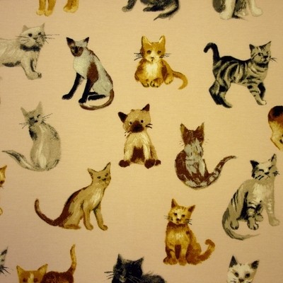 Cool Cats Rose Fabric by Prestigious Textiles