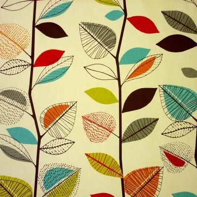 Autumn Leaves Cinnamon Fabric by Prestigious Textiles