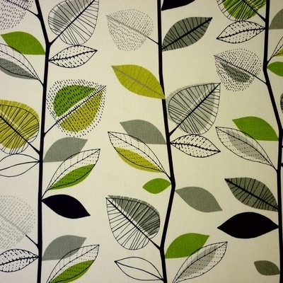 Autumn Leaves Lime Fabric by Prestigious Textiles