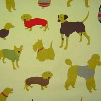 Mans Best Friend Cinnamon Fabric by Prestigious Textiles