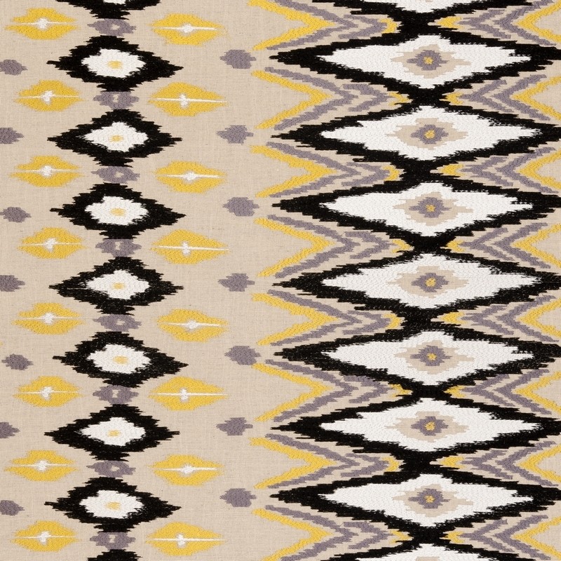 Nomad Ochre Fabric by Clarke & Clarke