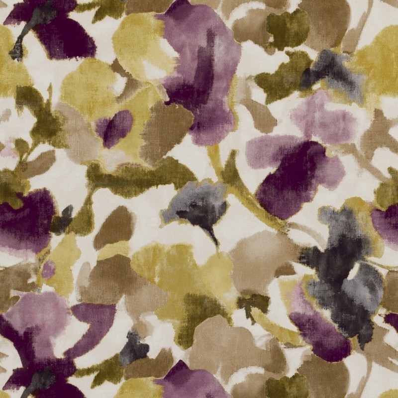 Nerina Damson Fabric by Clarke & Clarke