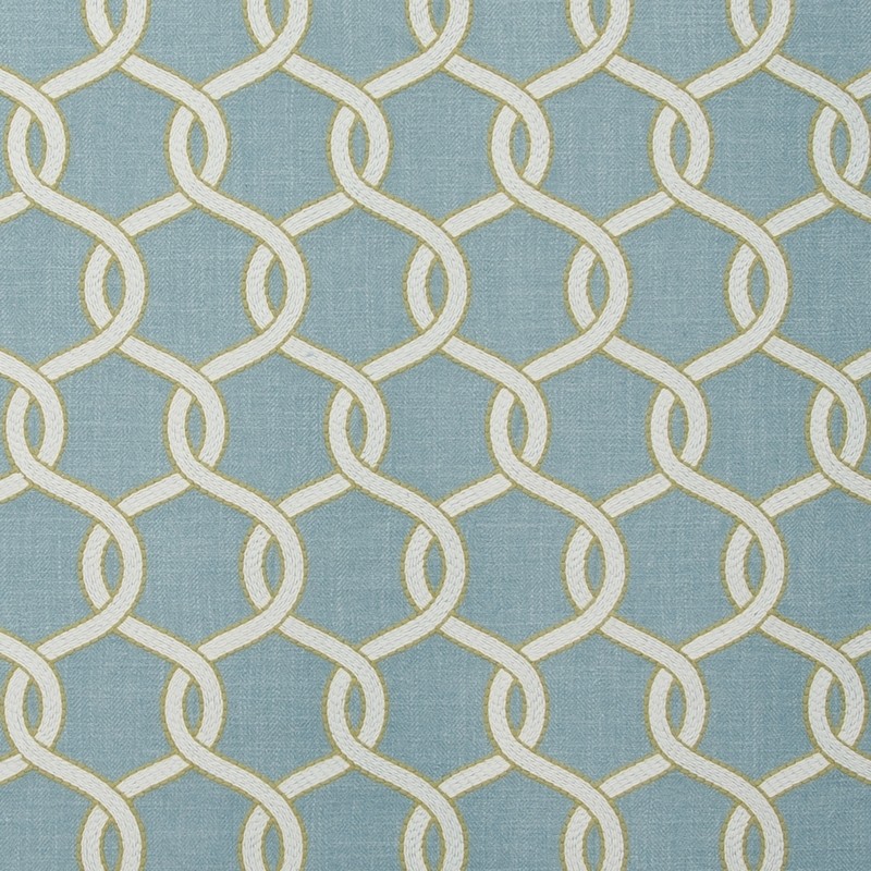 Gama Aqua Fabric by Clarke & Clarke