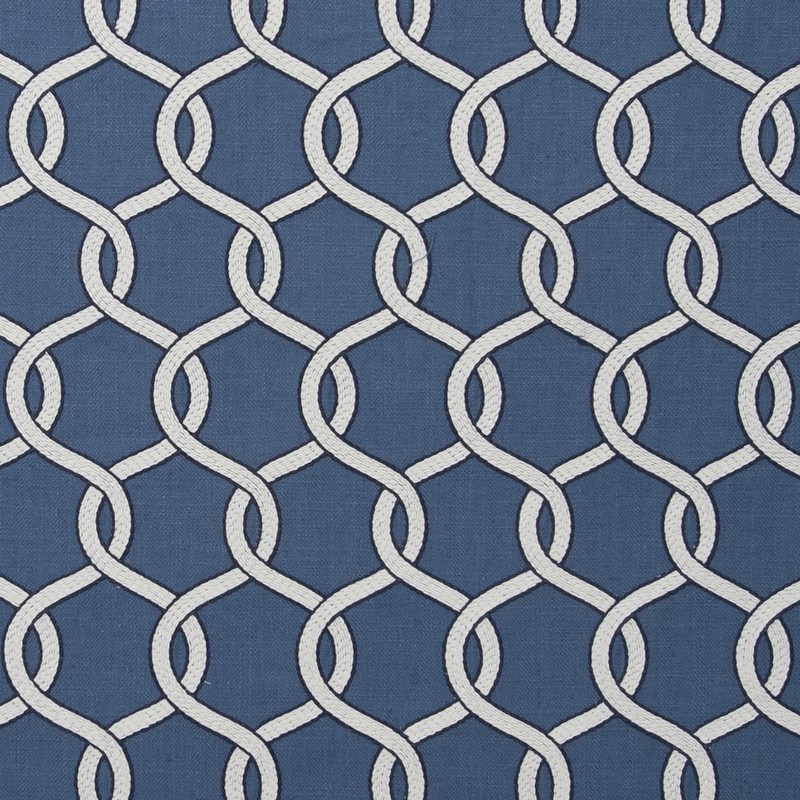 Gama Indigo Fabric by Clarke & Clarke