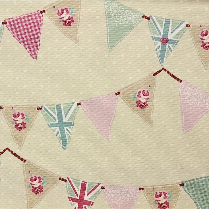 Bunting Pink Fabric by Fryetts