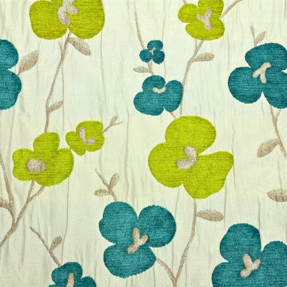 Galileo Teal Fabric by Fryetts