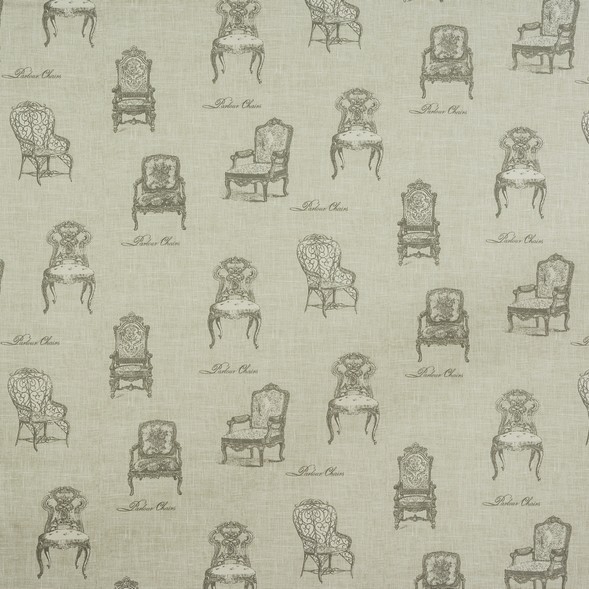 Vintage Chair Charcoal Fabric by Fryetts
