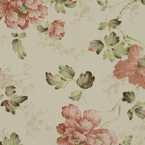 Priorwood Coral Fabric by Ashley Wilde