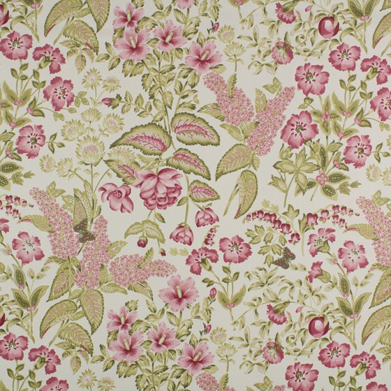 Winchester Raspberry Fabric by Ashley Wilde