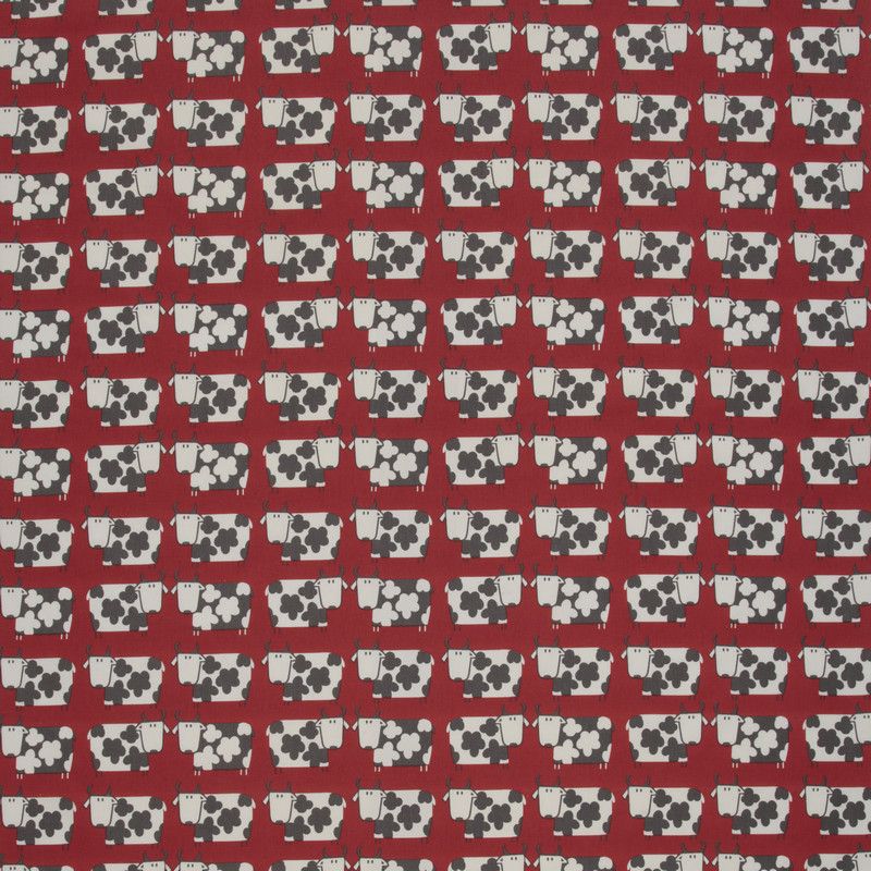 Moo Moo Scarlet Fabric by iLiv