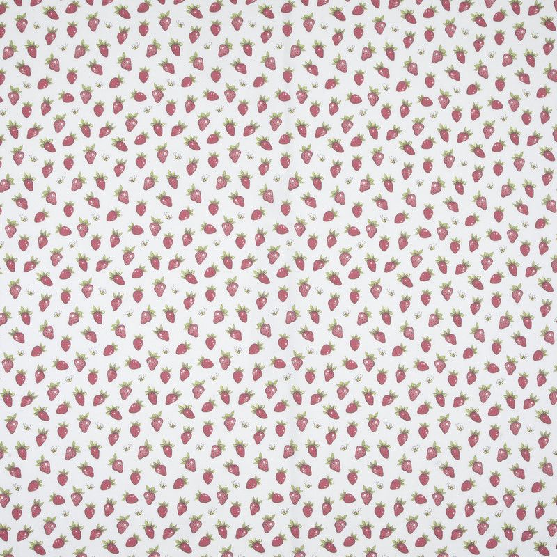 Strawberry Patch Pink Fabric by iLiv