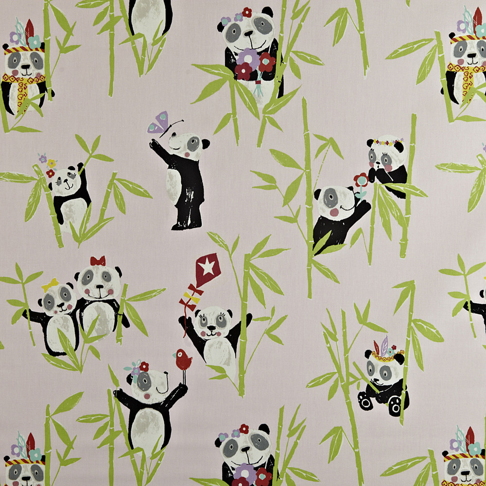 Panda Pretty Pink Fabric by Prestigious Textiles