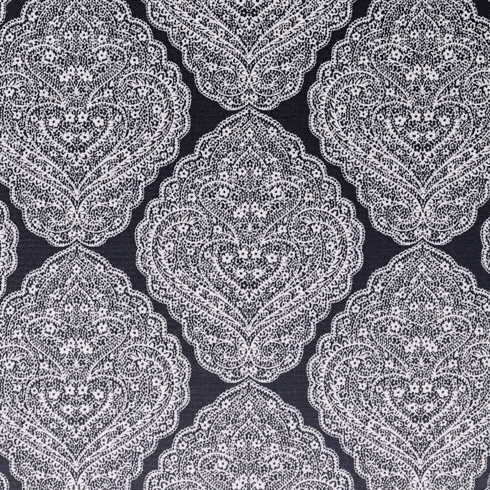 Bw1037 Black / White Fabric by Clarke & Clarke