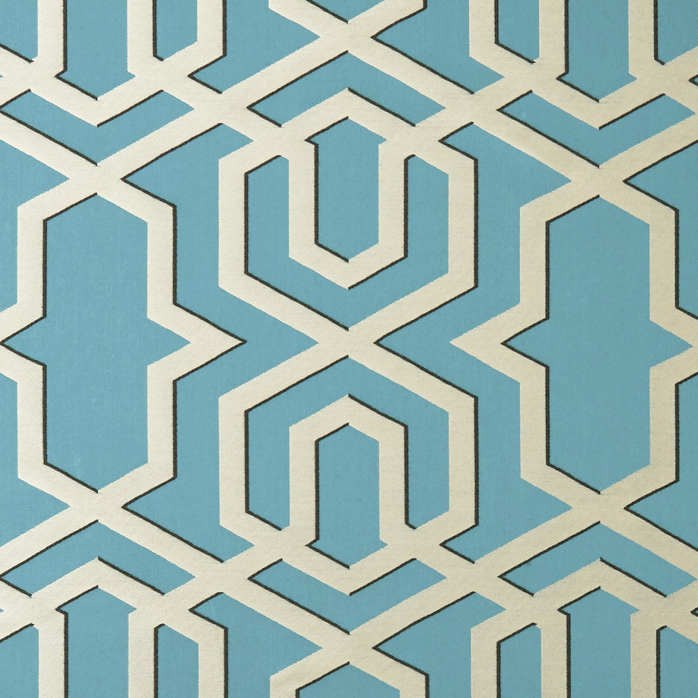 Boulevard Aqua Fabric by Clarke & Clarke