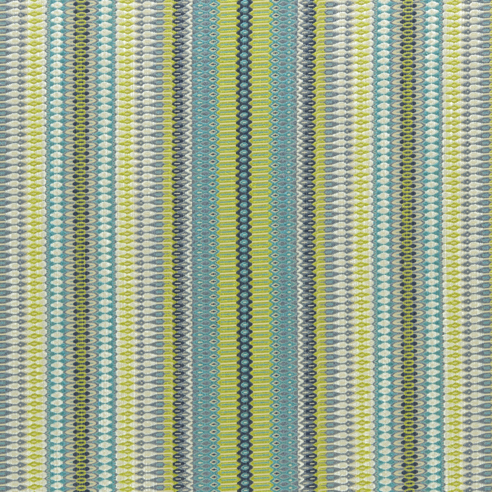 Sitora Indigo / Chartreuse Fabric by Clarke & Clarke