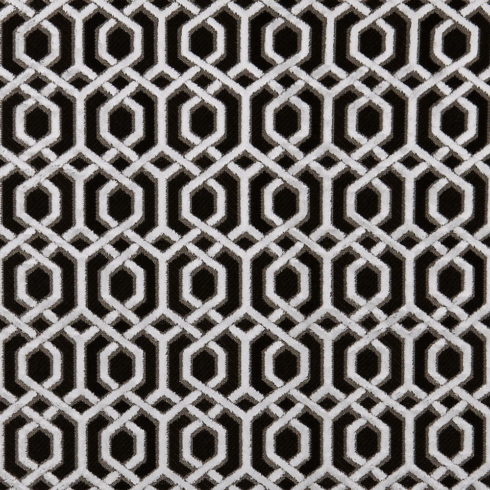 Bw1042 Black / White Fabric by Clarke & Clarke