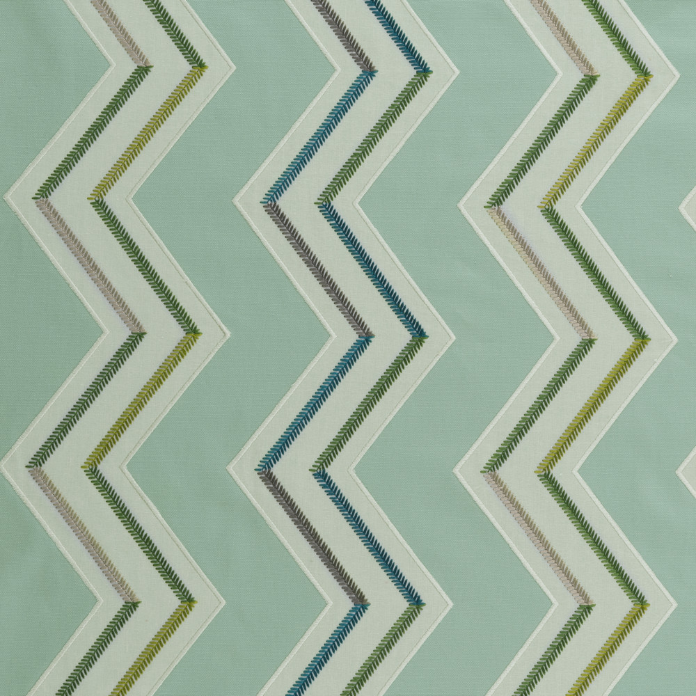 Antibes Aqua / Citron Fabric by Clarke & Clarke