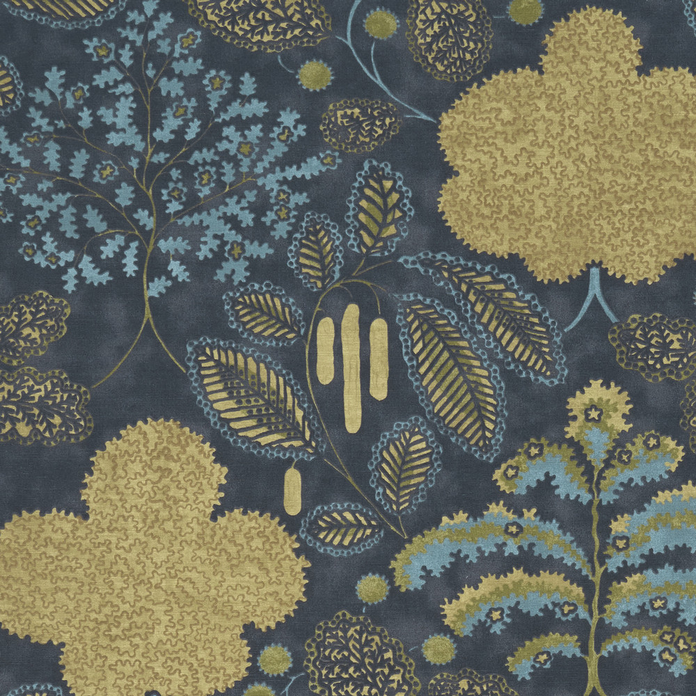 Bloomsbury Antique / Midnight Fabric by Clarke & Clarke