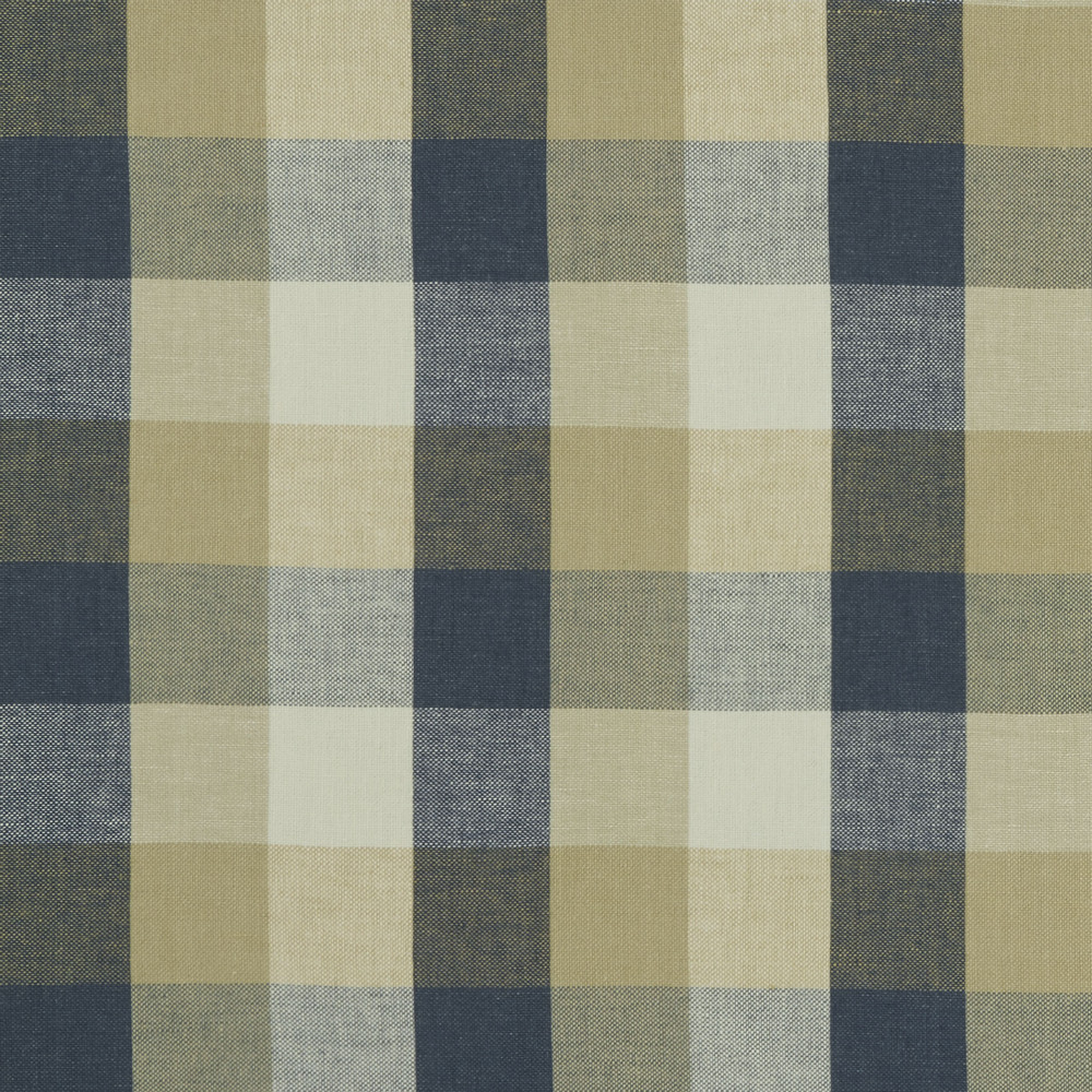 Austin Check Midnight Fabric by Clarke & Clarke