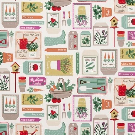 Gardening Spring Fabric by Studio G