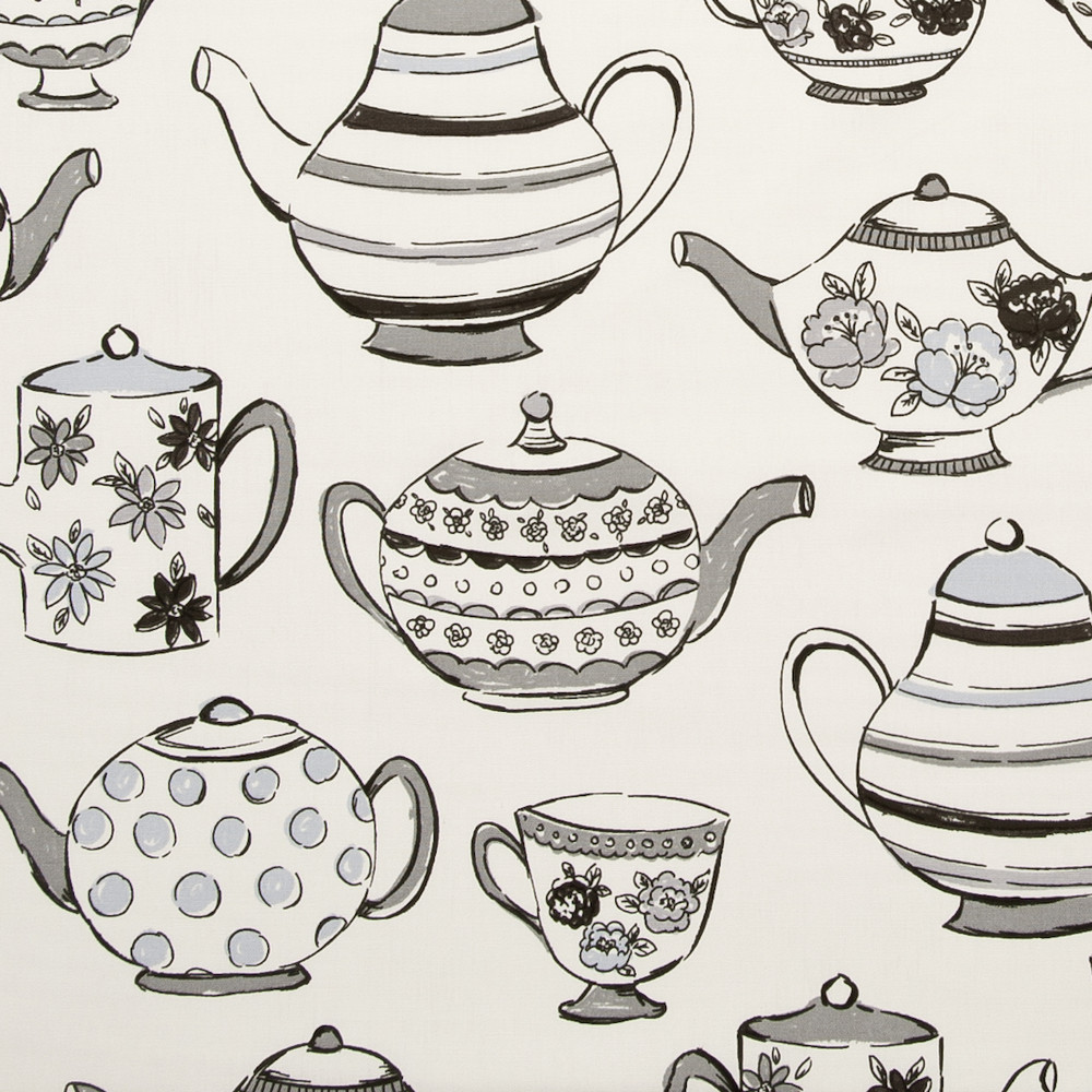 Teatime Charcoal Fabric by Studio G