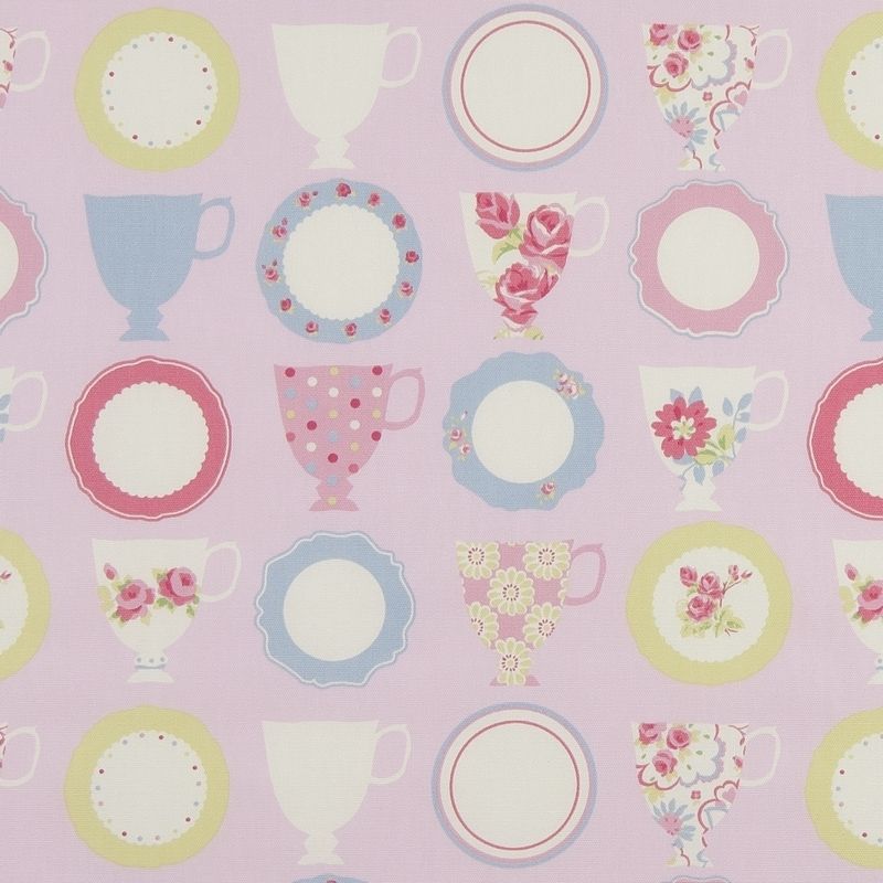 Teacups Pink Fabric by Studio G