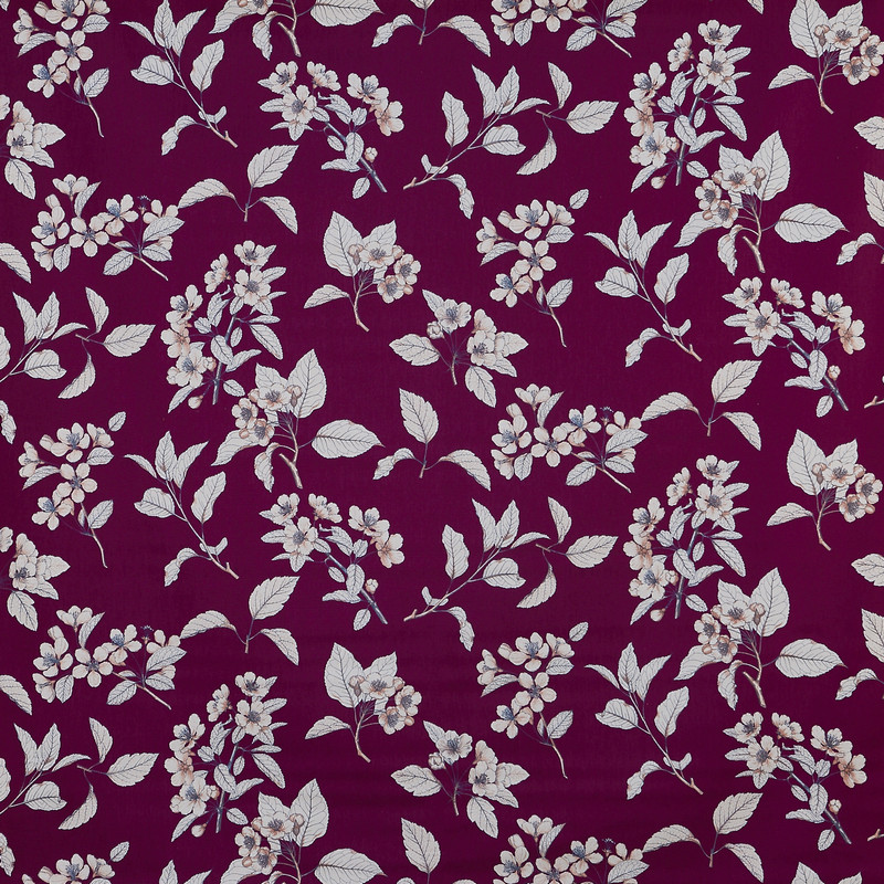 Cherry Blossom Garnet Fabric by Prestigious Textiles