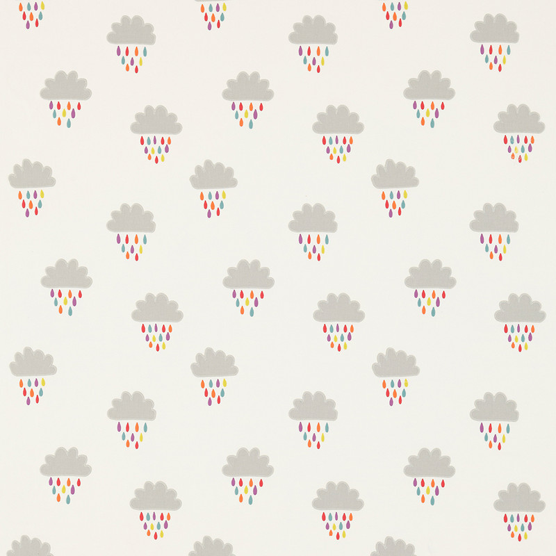 April Showers Poppy / Tangerine / Sunshine Fabric by Scion