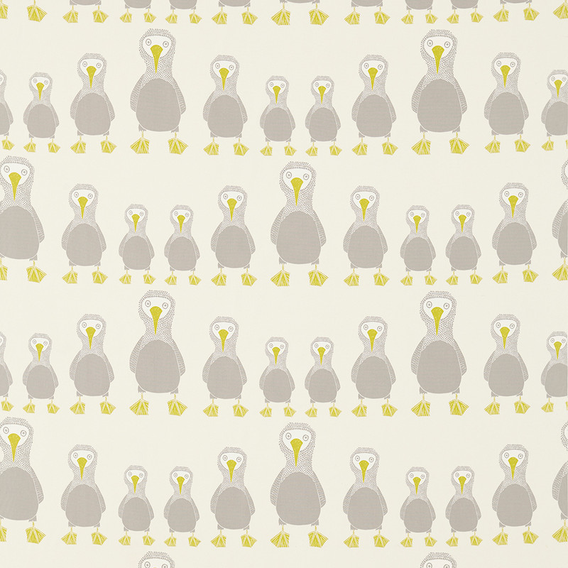 Booby Bird Pistachio Fabric by Scion