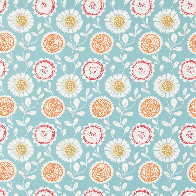 Anneke Sulpher / Tangerine / Chilli Fabric by Scion