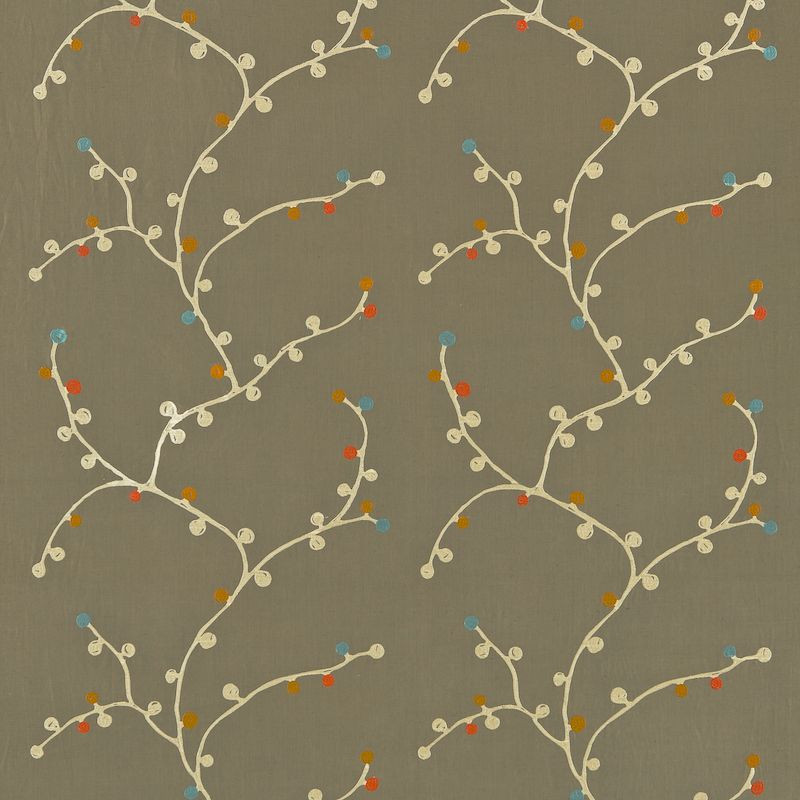 Baca Putty Chalk Tangerine And Powder Blue Fabric by Scion