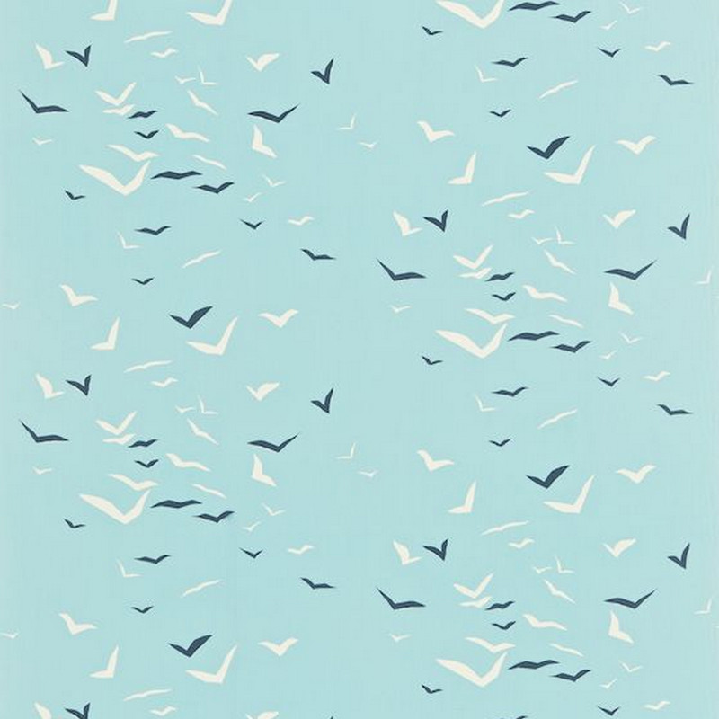 Flight Powder Blue Chalk And Indigo Fabric by Scion