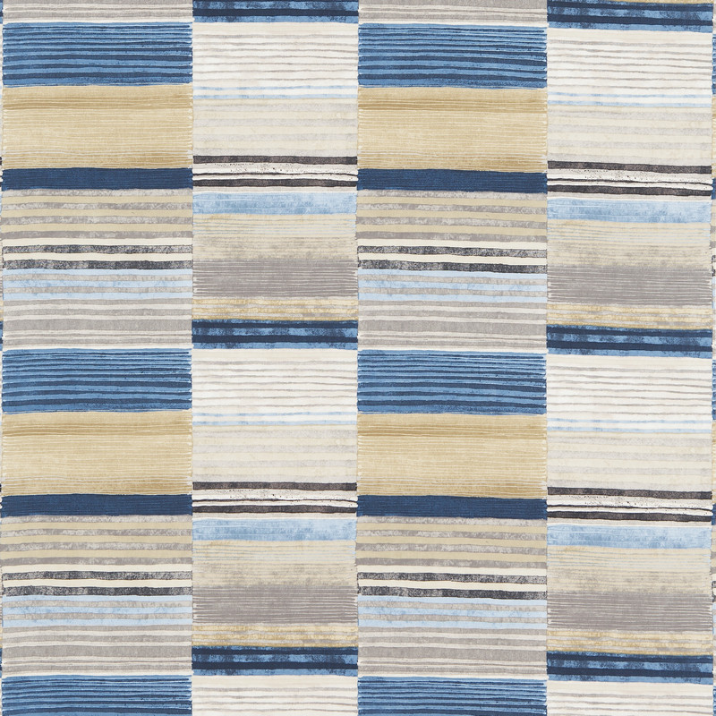 Medini Denim / Ochre / Shale Fabric by Scion