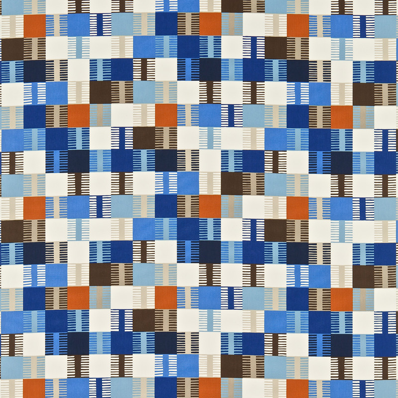 Navajo Indigo / Blue Multi Fabric by Scion
