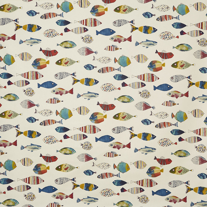 Gone Fishing Vintage Fabric by Prestigious Textiles