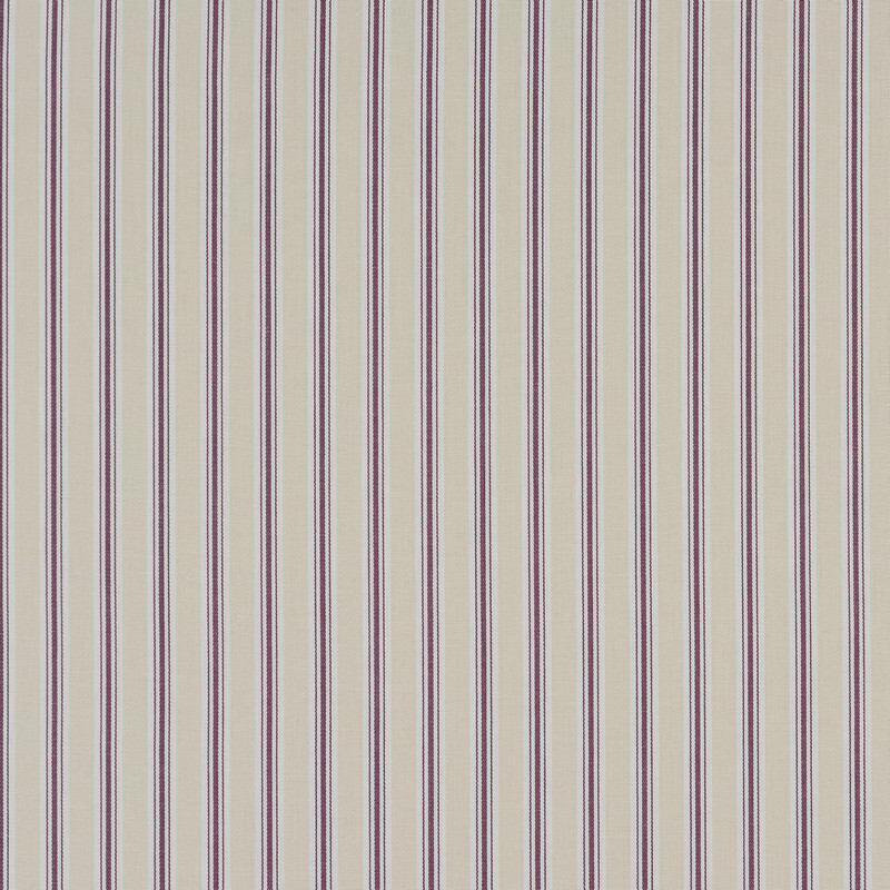 Bay Stripe Aubergine Fabric by Fryetts