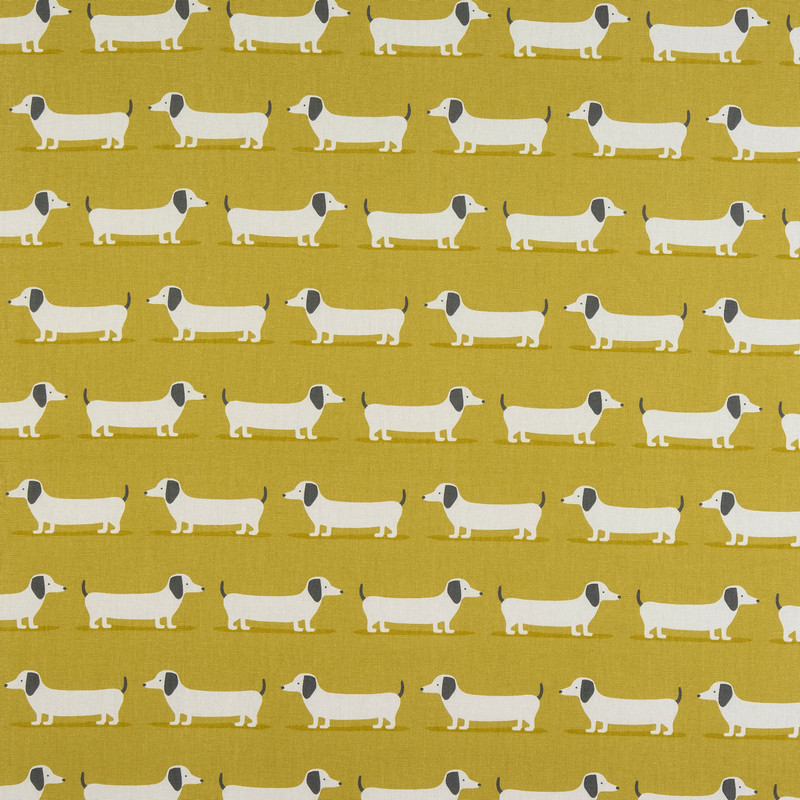 Hound Dog Ochre Fabric by Fryetts