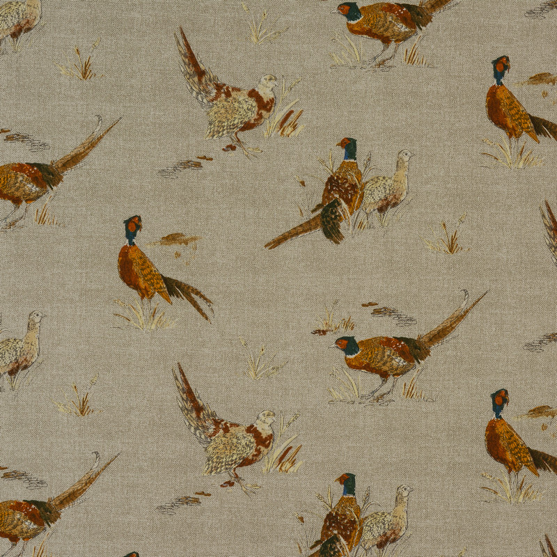 Pheasant Natural Fabric by Fryetts