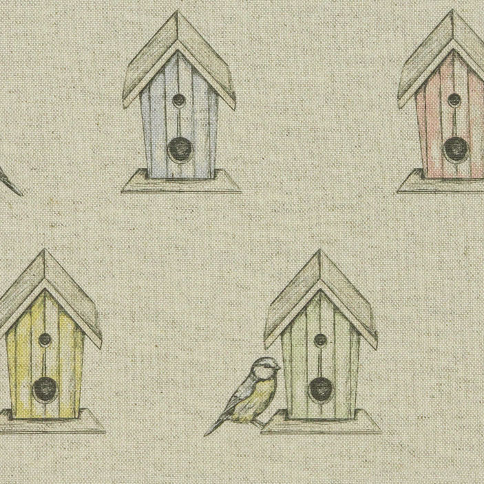 Bird Box Linen Fabric by Art Of The Loom