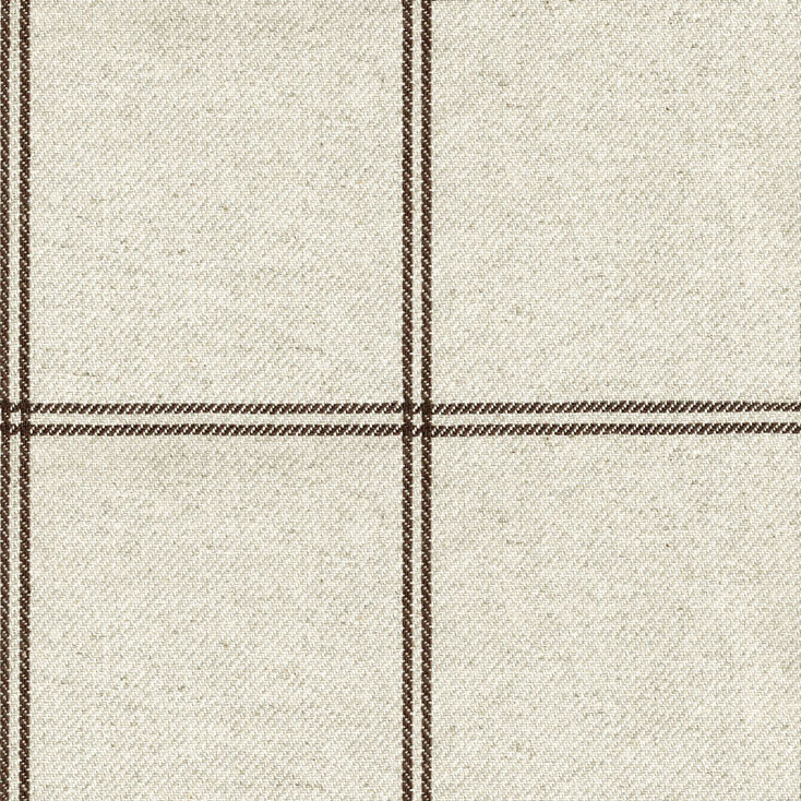 Galway Check Mocha Fabric by Art Of The Loom