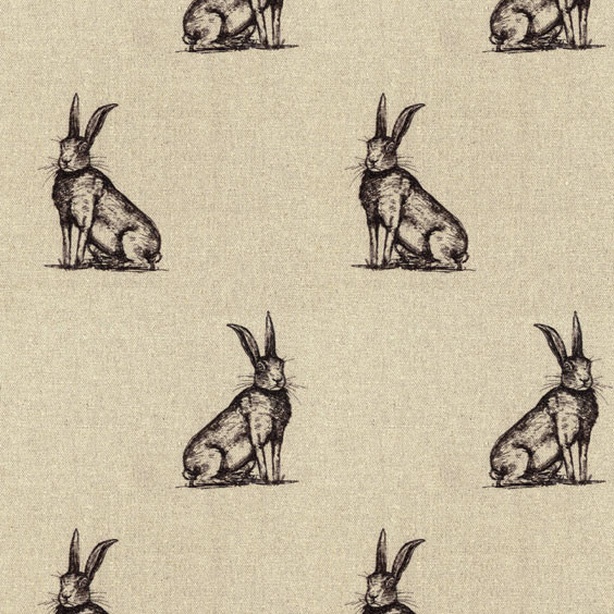 Horace Hare Linen Fabric by Art Of The Loom