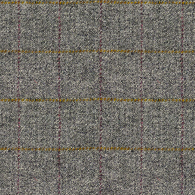 Huntsman Check Slate Grey Fabric by Art Of The Loom